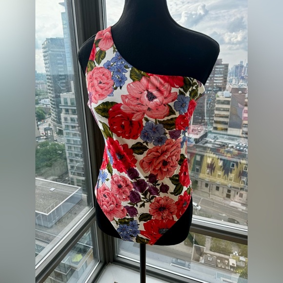 🆕 ZIMMERMANN 🧿 NWOT Poppy One-Shoulder Floral One Piece Bathing Suit - Sz 3 - Picture 4 of 16